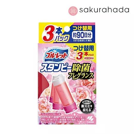 Очищающий и дезодорирующий гель KOBAYASHI для унитаза, цветочный аромат (запасной блок 28гр.x 3шт)