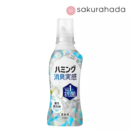 Кондиционер для белья KAO Humming Feeling White Soap нежный аромат цветочного мыла (510 мл.)