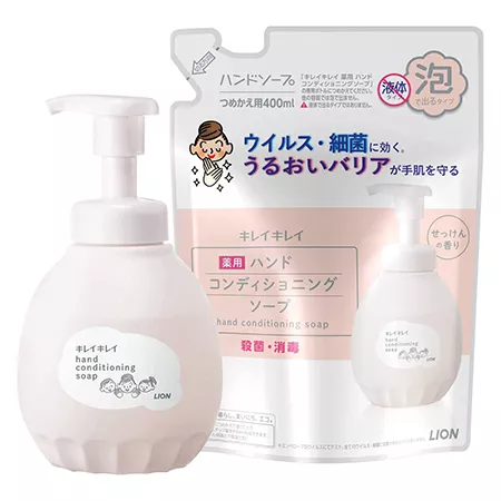 Пенное мыло для рук LION "KireiKirei", увлажняющее, с ухаживающими компонентами, рефил (400 мл.) Пенное мыло для рук LION "KireiKirei", увлажняющее, с ухаживающими компонентами, рефил (400 мл.)