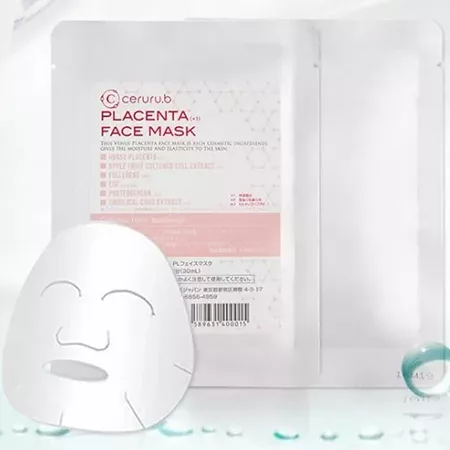 Увлажняющая омолаживающая маска CERURU.b Placenta Face Mask plus (5 шт)