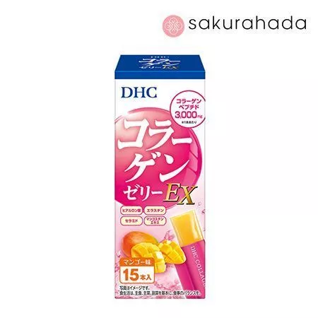Коллагеновое желе DHC Jelly EX 3000 с эластином, вкус манго (15 пак.)