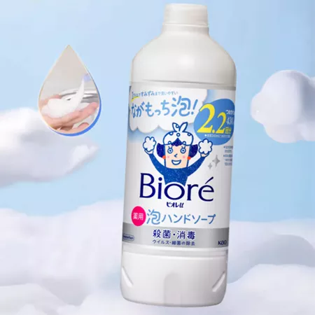 Жидкое мыло-пенка для рук  КAO "Biore U", легкий аромат цитруса, сменный блок (430 мл)