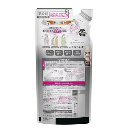 Кондиционер для белья KAO Flair Fragrance Rich Floral, фруктовый аромат, сменный блок (380 мл.)