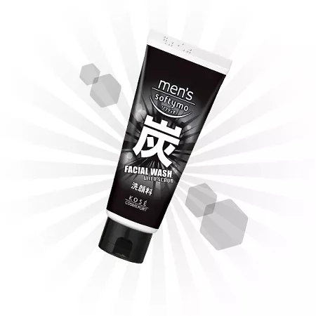 Пенка KOSE Mens Softymo Facial Wash Charcoal  с древесным углем (130 гр.)