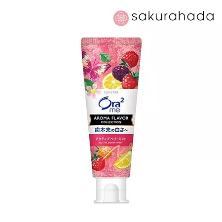 Зубная паста SUNSTAR Ora2 для белоснежных зубов, вкус ягод и мяты (130гр.) Зубная паста SUNSTAR Ora2 для белоснежных зубов, вкус ягод и мяты (130гр.)