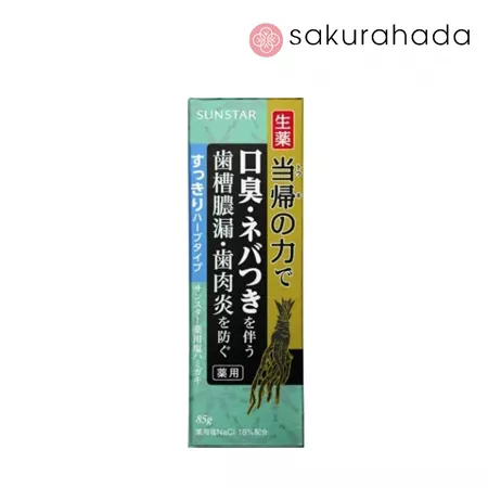 Зубная паста SUNSTAR Salt Toothpaste с лечебной солью и витаминами, вкус мяты и трав (85 гр.)