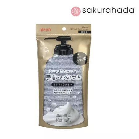 Мочалка для тела AISEN Foam Holic жесткая, серебристая (1 шт.)