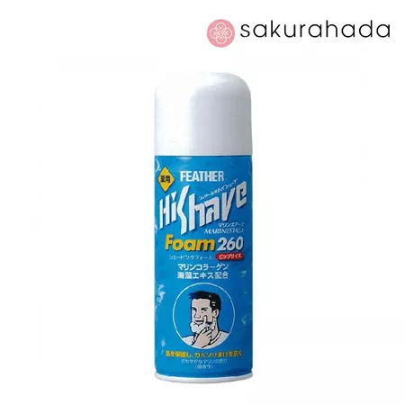 Пена для бритья FEATHER HiShave с морскими водорослями , для чувствительной кожи (230 гр)