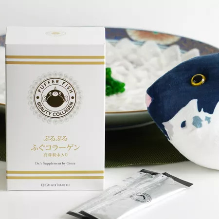 Премиум коллаген с жемчужной пудрой GINZA Tomato Puffer Fish (30 пак)