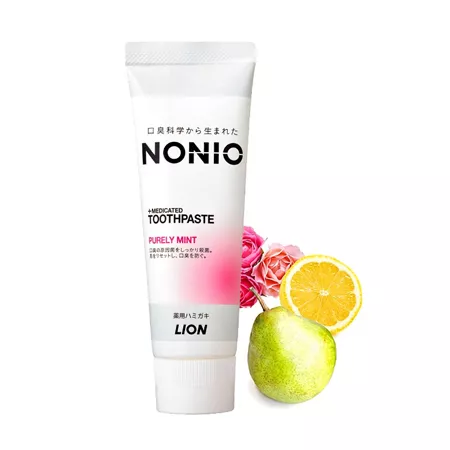 Зубная паста LION Nonio отбеливающего и освежающего действия со вкусом цветов и мяты (130гр.) Зубная паста LION Nonio отбеливающего и освежающего действия со вкусом цветов и мяты (130гр.)