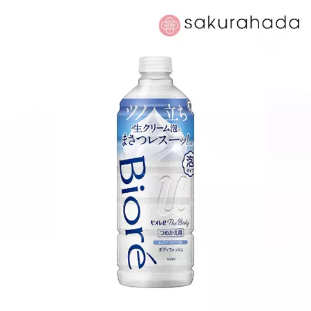 Пена для душа KAO "Biore U Pure Savon" увлажняющая с ароматом цветочного мыла, сменный блок 440 мл