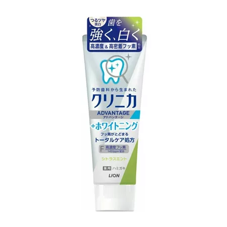 Зубная паста комплексная LION Clinica Advantage, отбеливающая, вкус цитрус-мята (130гр.) Зубная паста комплексная LION Clinica Advantage, отбеливающая, вкус цитрус-мята (130гр.)