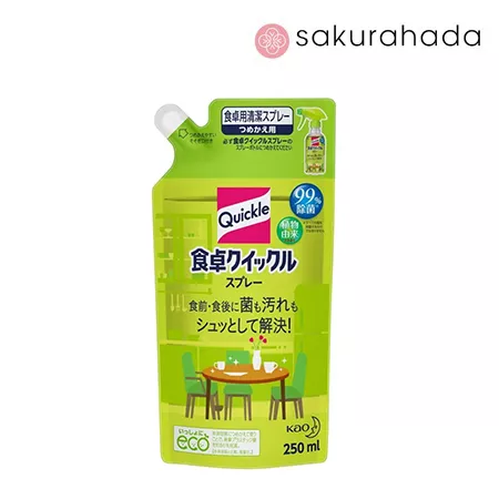 Спрей KAO "Quickle" для чистки и дезинфекции кухни и комнат, аромат зеленого чая, рефил (250 мл.)