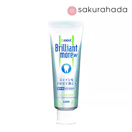 Зубная паста LION DENT Brilliant More отбеливающая, вкус цитруса и мяты (90 гр.)