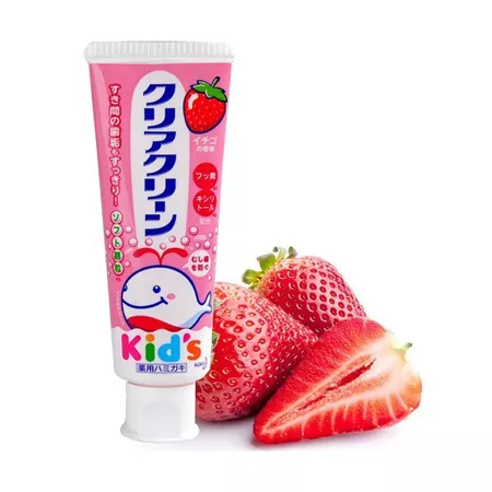 Зубная паста для детей с мягкими микрогранулами KAO "Clear Clean Grape" со вкусом клубники, 70 гр Зубная паста для детей с мягкими микрогранулами KAO "Clear Clean Grape" со вкусом клубники, 70 гр