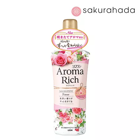 Парфюмированный кондиционер для белья LION "Soflan Aroma Rich Diana" (480 мл.) Парфюмированный кондиционер для белья LION "Soflan Aroma Rich Diana" (480 мл.)