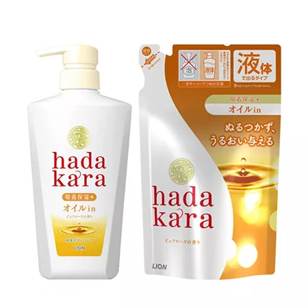 Гель для душа LION “Hadakara" увлажняющий с ароматом розы (480 мл.) Гель для душа LION “Hadakara" увлажняющий с ароматом розы (480 мл.)