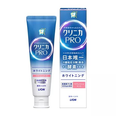Зубная паста отбеливающая LION Clinica Pro Whitening вкус освежающей мяты (95 гр.)