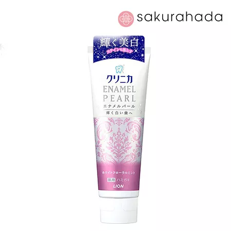 Зубная паста отбеливающая LION Clinica Enamel Pearl, с цветочно-мятным вкусом (130 г)