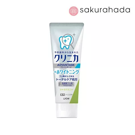 Зубная паста комплексная LION Clinica Advantage, отбеливающая, вкус цитрус-мята (130гр.)