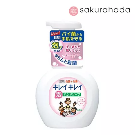 Жидкое мыло-пенка для рук LION "KireiKirei" с антибактериальным эффектом аромат цитрусовых (250мл.)