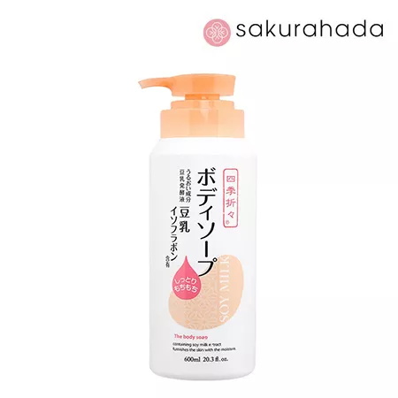 Гель для душа KUMANO YUSHI Shikioriori Soy Milk увлажняющий с изофлавонами сои (600 мл.)