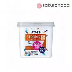 Отбеливатель LION Bright Strong от стойких загрязнений, антибактериальный, порошковый (570 гр)