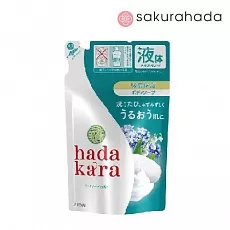 Гель для душа LION “Hadakara" увлажняющий с ароматом чистоты, сменный блок (360 мл.)