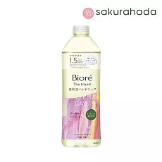 Жидкое мыло-пенка для рук KAO Biore Fresh Rose, увлажняющее, аромат "утренняя роза", рефил (340 мл.)