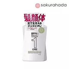 Универсальный очищающий гель для лица, тела и волос КAO"Men's Biore"One с ароматом трав (480мл)