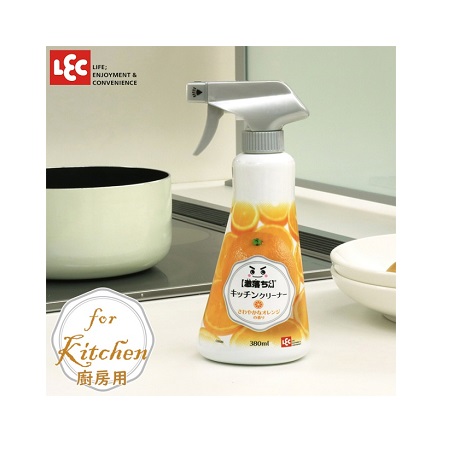 Спрей с дезинфицирующим эффектом для удаления масляных пятен на кухне LEC аромат апельсина(380мл.)
