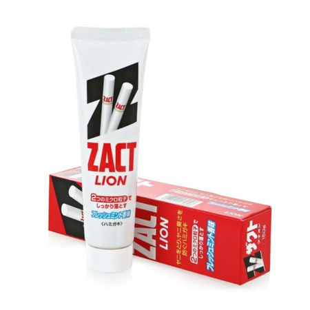 Зубная паста для удаления никотинового налета и устранения запаха табака LION Zact, вкус мяты,140 г