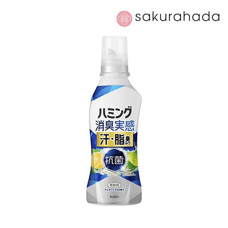Кондиционер для белья KAO Humming W Power антибактериальный, прохладный аромат цитруса (510 мл.)
