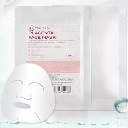 Увлажняющая омолаживающая маска CERURU.b Placenta Face Mask plus (5 шт)