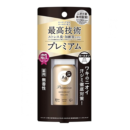 Дезодорант SHISEIDO Ag Deo 24 Premium, против трех типов неприятных запахов, без аромата (40 мл.)