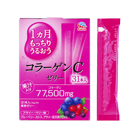 Коллагеновое желе Earth Biochemical Collagen C Jelly с ягодным вкусом (31 стик)
