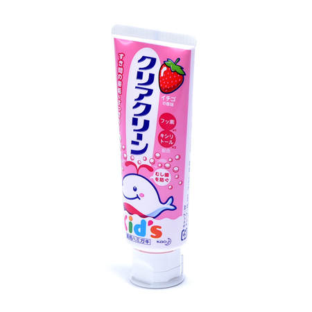 Зубная паста для детей с мягкими микрогранулами KAO "Clear Clean Grape" со вкусом клубники, 70 гр