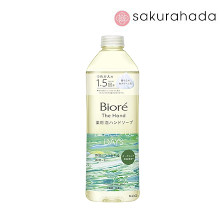 Жидкое мыло-пенка для рук KAO Biore Forest, увлажняющее, аромат "тихий лес", рефил (340 мл.)