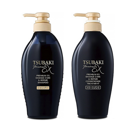 Набор SHISEIDO Tsubaki для восстановления и предотвращения повреждений волос (шампунь 400 мл. + бальзам 400 мл.)