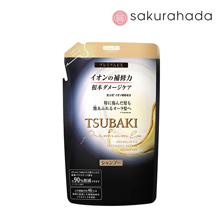 Шампунь SHISEIDO Tsubaki Premium EX с маслом камелии, интенсивное восстановление, рефил (330 мл.)