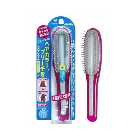 Расческа IKEMOTO DU-BOA Damage Care Brush для поврежденных волос розовая