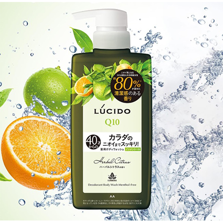 Гель для душа лечебный MANDOM Lucido Deodorant для глубокого очищения, аромат трав и цитруса (450 мл.)