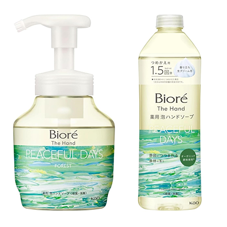 Жидкое мыло-пенка для рук KAO Biore Forest, увлажняющее, аромат "тихий лес" (280 мл.)