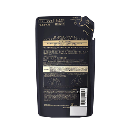 Бальзам SHISEIDO Tsubaki Premium EX с маслом камелии, интенсивное восстановление, рефил (330 мл.)