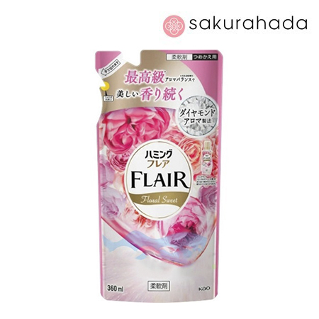 Кондиционер для белья KAO Flair Floral Sweet, сладкий цветочный аромат, сменный блок (360 мл.)