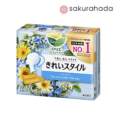 Ежедневные гигиенические прокладки KAO Laurier Beautiful Style, свежий цветочный аромат (72 шт.)