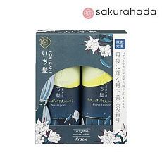 Набор KRACIE Ichikami для восстановления и увлажнения волос, аромат цветка цереуса (шампунь 480 мл. + бальзам 480 гр.)