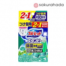 Очищающий и дезодорирующий гель KOBAYASHI для унитаза, свежий хлопок (запасной блок 28гр.x 3шт)