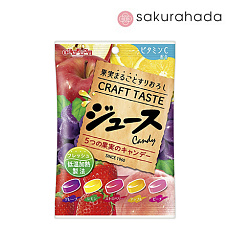 Фруктовые леденцы SENJAKU Fruit juice candy (виноград, лимон, яблоко, апельсин и персик (100 гр.)