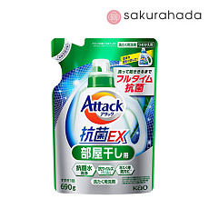 Гель для стирки КАО Attack Antibacterial EX, антибактериальный, аромат трав, сменный блок (690 г)